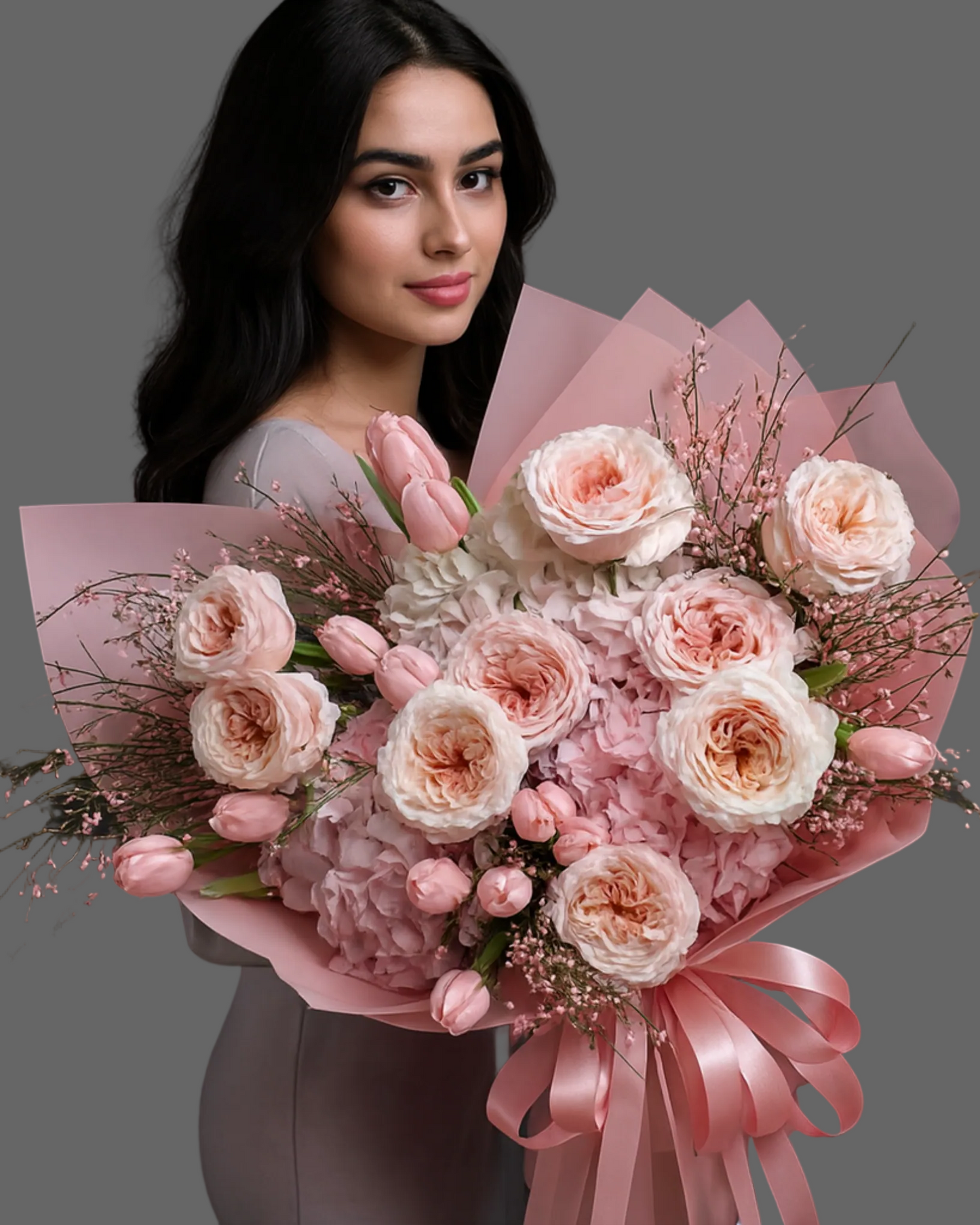 Premium Bouquet Serenade in Pink — flower delivery Miami & Sunny Isles