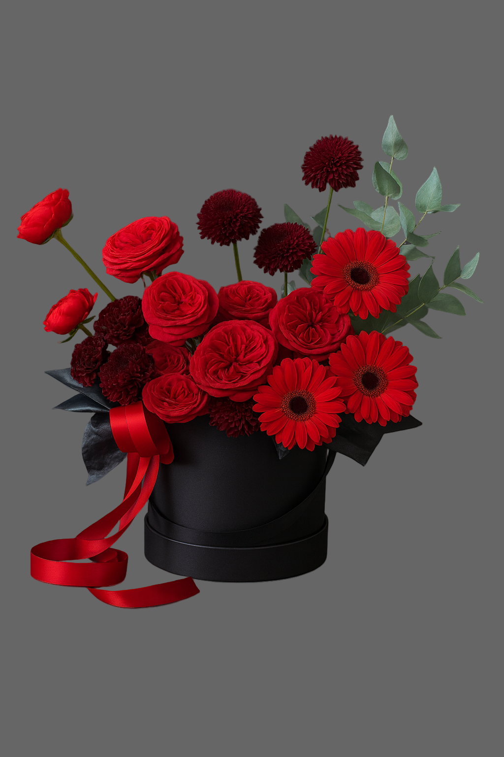 Premium Flower Box "CRIMSON ELEGANCE"