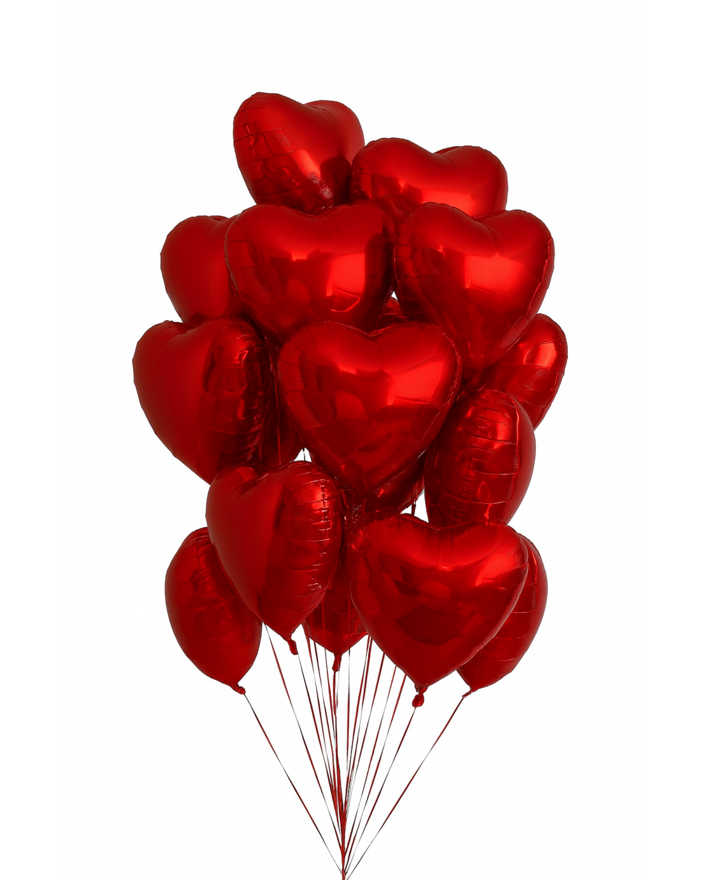 Heart Foil Balloons – Red, Pink, Blue, Silver (Pearl Finish)