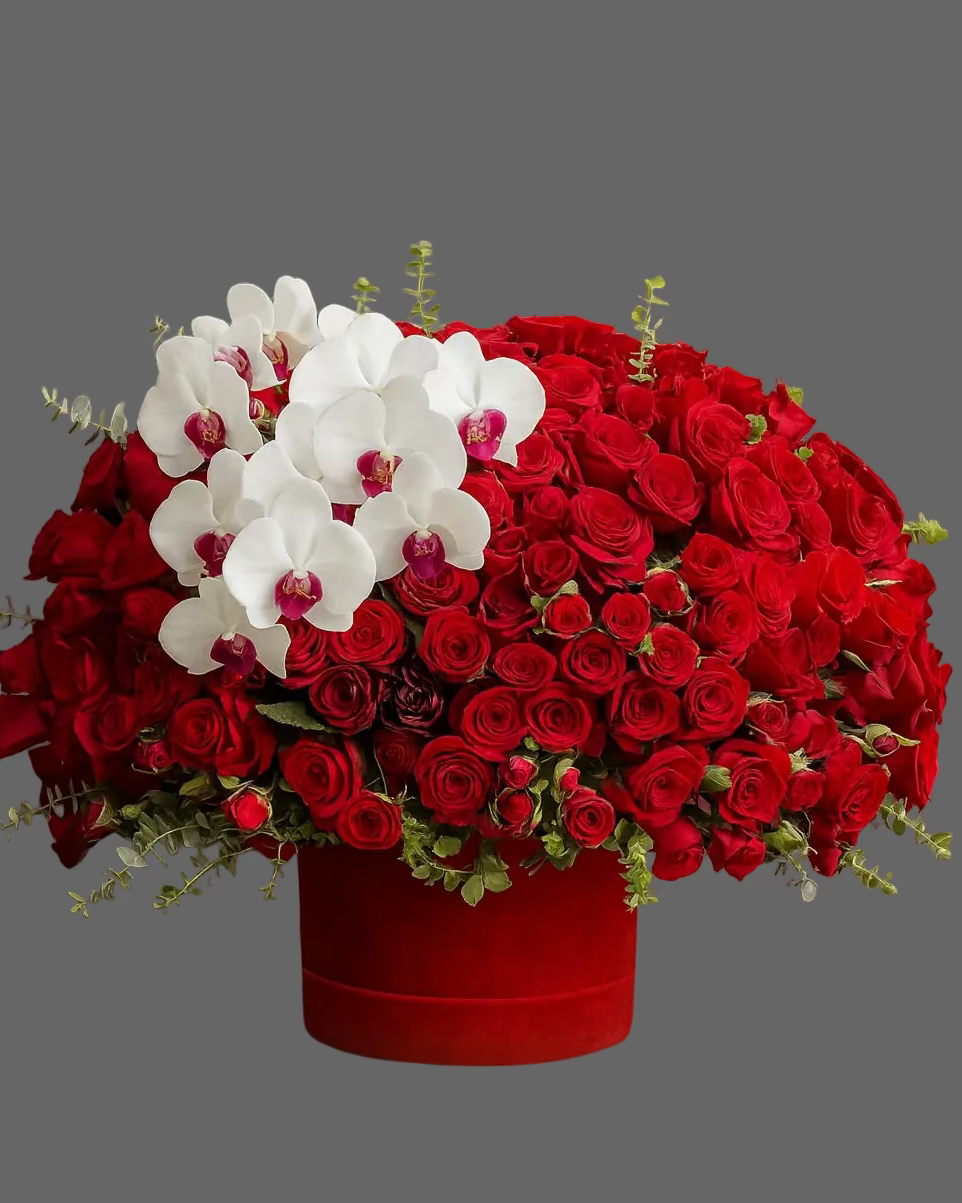 Luxury Rose & Orchid Box "ROYAL PASSION"