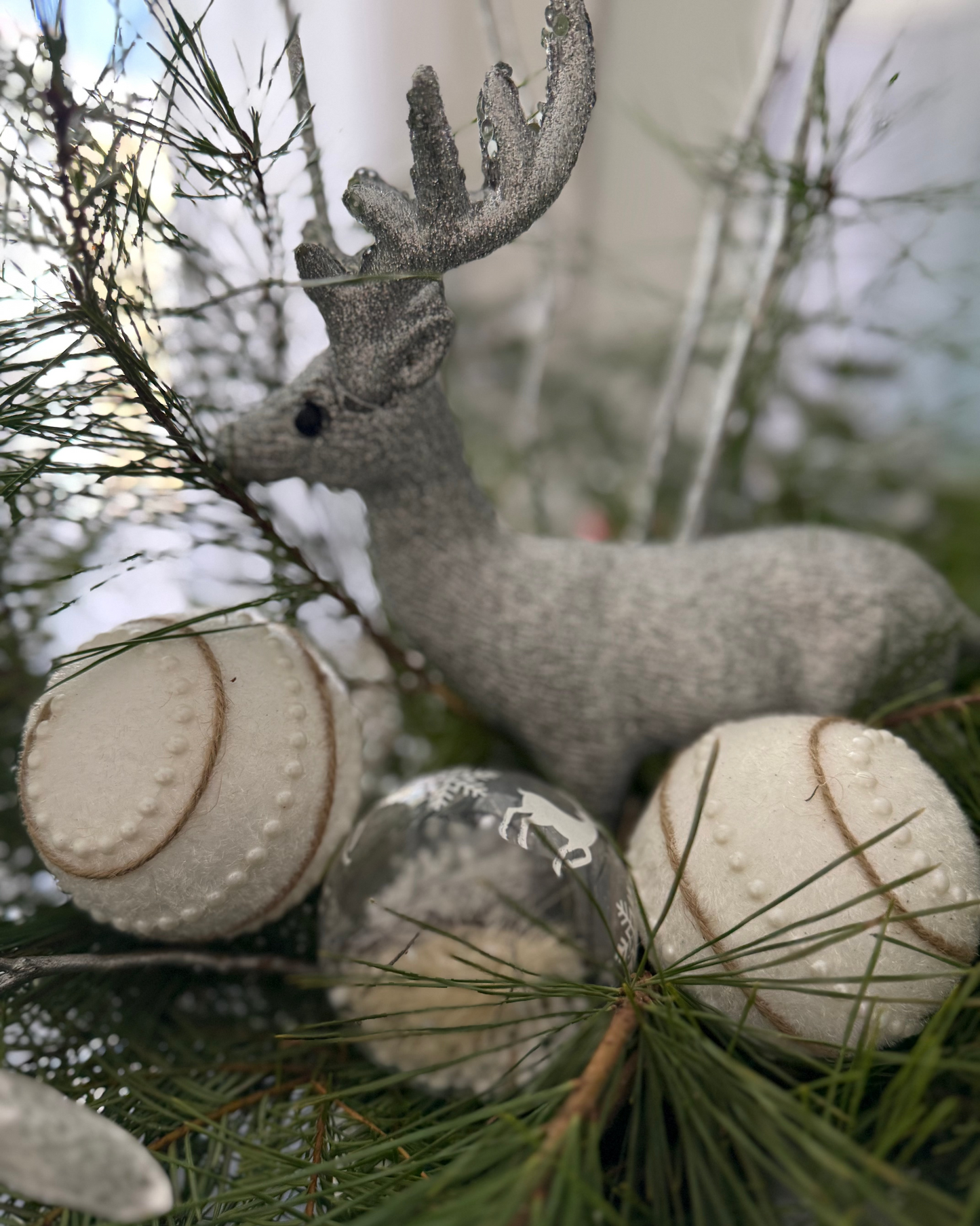 Silver Forest Christmas Arrangement in vase
