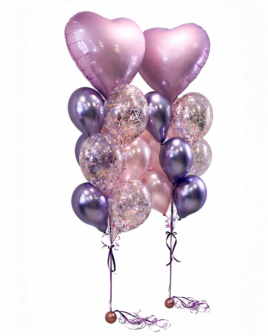 Balloons  Bouquet  – Purple (Pearl Finish)