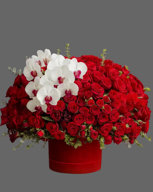 Luxury Rose & Orchid Box "ROYAL PASSION"