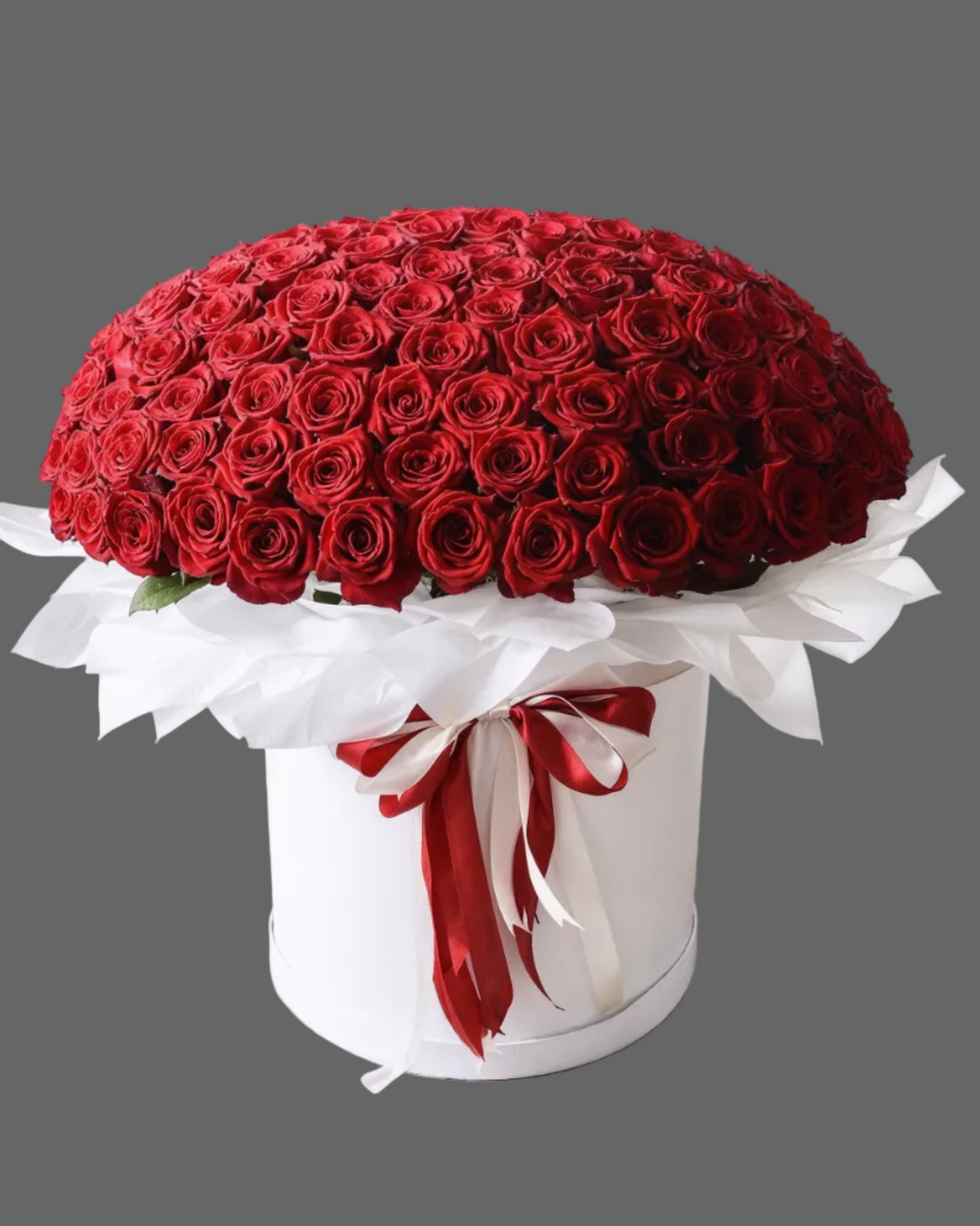 “Luxury Ultimate Love flower box with fresh red roses – premium romantic gift available in Miami.”